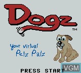 Title screen of the game Dogz on Nintendo Game Boy Color