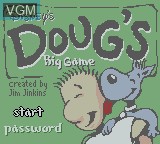 Title screen of the game Doug - Doug's Big Game on Nintendo Game Boy Color