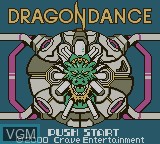 Title screen of the game Dragon Dance on Nintendo Game Boy Color