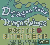 Title screen of the game Dragon Tales - Dragon Wings on Nintendo Game Boy Color