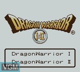 Title screen of the game Dragon Warrior I & II on Nintendo Game Boy Color