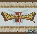 Title screen of the game Dragon Warrior III on Nintendo Game Boy Color