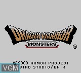Title screen of the game Dragon Warrior Monsters on Nintendo Game Boy Color