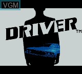 Title screen of the game Driver - You are the Wheelman on Nintendo Game Boy Color
