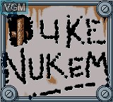 Title screen of the game Duke Nukem on Nintendo Game Boy Color