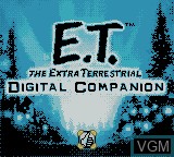 Title screen of the game E.T. The Extra-Terrestrial - Digital Companion on Nintendo Game Boy Color