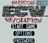 Title screen of the game ECW Hardcore Revolution on Nintendo Game Boy Color