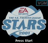 Title screen of the game F.A. Premier League Stars 2001, The on Nintendo Game Boy Color