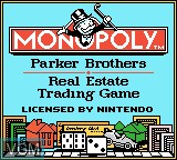 Title screen of the game Monopoly on Nintendo Game Boy Color