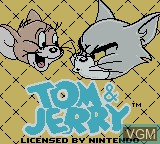Title screen of the game Tom and Jerry on Nintendo Game Boy Color