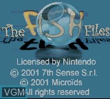 Title screen of the game Fish Files, The on Nintendo Game Boy Color