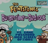 Title screen of the game Flintstones, The - BurgerTime in Bedrock on Nintendo Game Boy Color