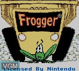 Title screen of the game Frogger on Nintendo Game Boy Color