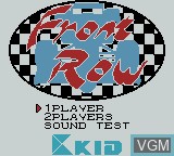 Title screen of the game Front Row on Nintendo Game Boy Color
