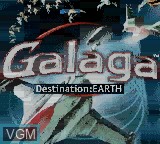 Title screen of the game Galaga - Destination Earth on Nintendo Game Boy Color