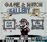 Title screen of the game Game & Watch Gallery 2 on Nintendo Game Boy Color