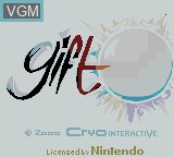 Title screen of the game Gift on Nintendo Game Boy Color