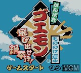 Title screen of the game Ganbare Goemon - Mononoke Douchuu - Tobidase Nabe Bugyou on Nintendo Game Boy Color