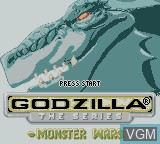 Title screen of the game Godzilla the Series - Monster Wars on Nintendo Game Boy Color