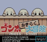 Title screen of the game Gonta no Okiraku Daibouken on Nintendo Game Boy Color