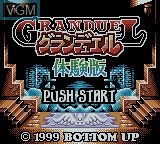 Title screen of the game Gran Duel - Shinki Dungeon no Hihou Trial Version on Nintendo Game Boy Color