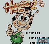 Title screen of the game Hugo 2 1/2 on Nintendo Game Boy Color