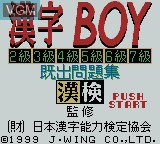 Title screen of the game Kanji Boy on Nintendo Game Boy Color