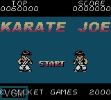 Title screen of the game Karate Joe on Nintendo Game Boy Color