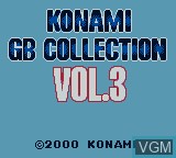 Title screen of the game Konami GB Collection Vol. 3 on Nintendo Game Boy Color