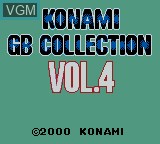 Title screen of the game Konami GB Collection Vol. 4 on Nintendo Game Boy Color