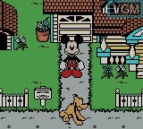 Menu screen of the game Mickey's Racing Adventure on Nintendo Game Boy Color