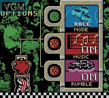 Menu screen of the game NASCAR Challenge on Nintendo Game Boy Color
