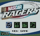 Menu screen of the game NASCAR Racers on Nintendo Game Boy Color