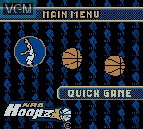Menu screen of the game NBA Hoopz on Nintendo Game Boy Color