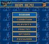 Menu screen of the game NBA Showtime - NBA on NBC on Nintendo Game Boy Color
