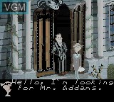 Menu screen of the game New Addams Family Series, The on Nintendo Game Boy Color