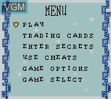 Menu screen of the game Powerpuff Girls, The - Battle Him on Nintendo Game Boy Color