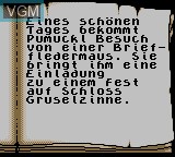Menu screen of the game Pumuckls Abenteuer im Geisterschloss on Nintendo Game Boy Color