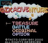 Menu screen of the game Qix Adventure on Nintendo Game Boy Color