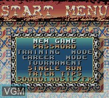 Menu screen of the game Road Champs - BXS Stunt Biking on Nintendo Game Boy Color