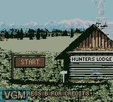 Menu screen of the game Rocky Mountain - Trophy Hunter on Nintendo Game Boy Color
