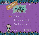Menu screen of the game Rugrats Movie, The on Nintendo Game Boy Color
