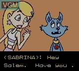 Menu screen of the game Sabrina the Animated Series - Spooked! on Nintendo Game Boy Color