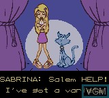 Menu screen of the game Sabrina the Animated Series - Zapped! on Nintendo Game Boy Color
