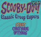 Menu screen of the game Scooby-Doo! Classic Creep Capers on Nintendo Game Boy Color
