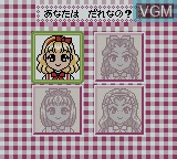 Menu screen of the game Sweet Ange on Nintendo Game Boy Color