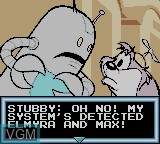 Menu screen of the game Tiny Toon Adventures - Dizzy's Candy Quest on Nintendo Game Boy Color