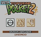 Menu screen of the game Top Gear Pocket 2 on Nintendo Game Boy Color