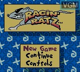 Menu screen of the game Racin' Ratz on Nintendo Game Boy Color