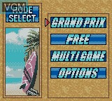 Menu screen of the game Ultimate Surfing on Nintendo Game Boy Color
